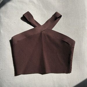 Aritzia Babaton Sculpt Knit Criss Cross Tank